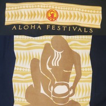 90s Y2k Hawaiian Festival Double Sided Graphic Shirt Black Spirit Of Mas... - £30.67 GBP