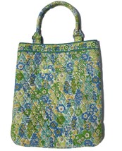 Vera Bradley English Meadow Slim Tote Purse Handbag Blue Yellow Green Bag Womens - £11.86 GBP