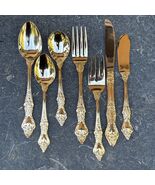 Northcraft 10K Gold Plated Flatware Set Roses Japan 44 Pcs Forks Spoons ... - $294.85 CAD