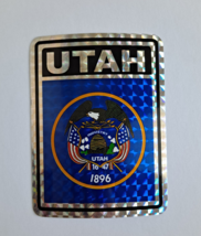 Utah Flag Reflective Decal Sticker 3&quot;x4&quot; Inches - £3.13 GBP