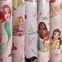 1 Roll Pink Classic Disney Princess Wrapping Paper 22.5 sq ft - £19.44 GBP