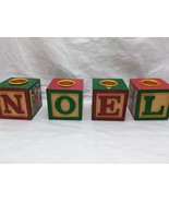 Vintage Noel Block Candle Holders Christmas Holiday 2&quot; X 2&quot; X 2&quot; - $406.14 MXN