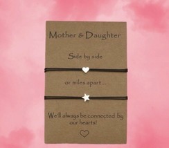 Mother and Daughter Bracelets Adjustable bracelets to fit any size - £9.57 GBP