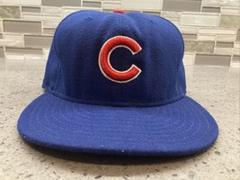 Chicago Cubs New Era 59Fifty MLB Official On Field Fitted Hat Sz 7 1/4 Authentic - £11.51 GBP