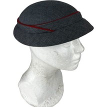 Vintage 1950s 1960s Women&#39;s Hat Headpiece Gray Cloche Mid Century Tailored - £11.15 GBP