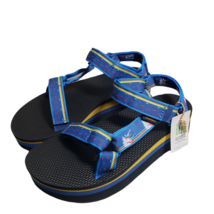 Teva Womens Blue Unicorn Strap Open Toe Slingback Slip on Platform Sandals Sz 7 - £79.01 GBP