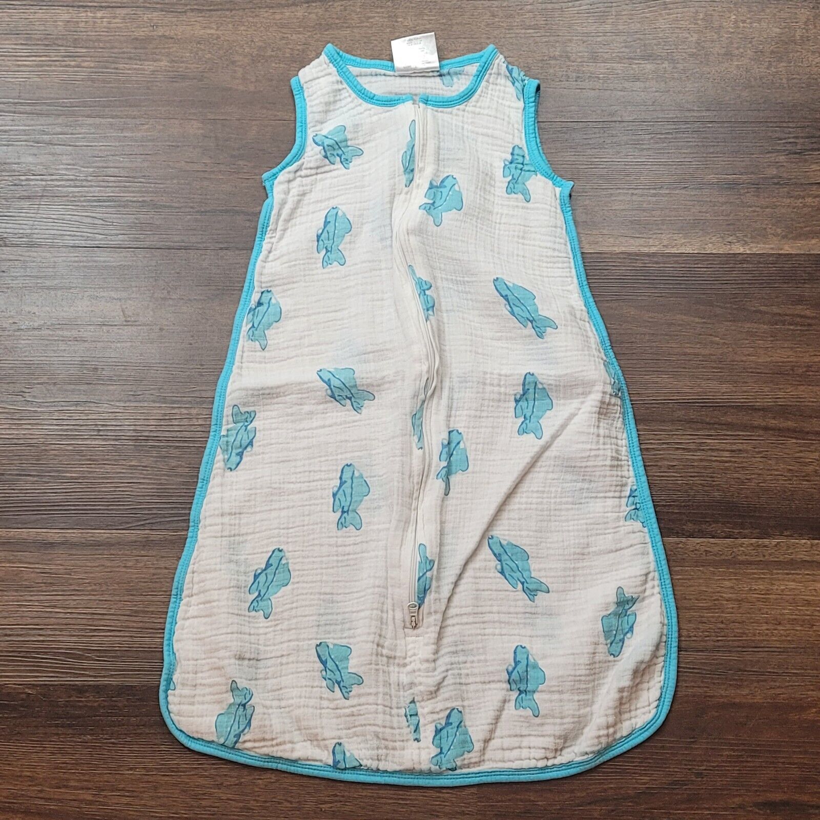 Aden + Anais Baby Boy Cotton Muslin Zip Sleep Sack Gown 0-3-6 Small S Planes - $15.83