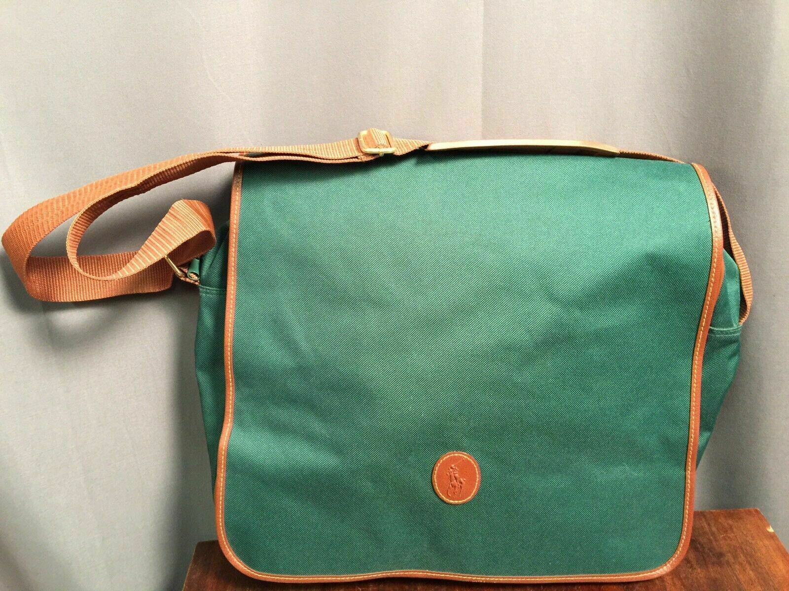 Ralph Lauren Polo Classic Green Messenger Bag - $49.49