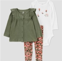 Carter&#39;s Just One You Baby Girls&#39; 6M Floral Long Sleeve Top &amp; Bottom Set... - £7.86 GBP