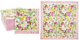 Vintage Floral Paper Napkins, Watercolor Blossoms (6.5 x 6.5 In, 150 Pack) - $39.99