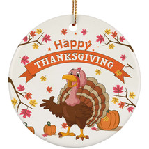 Thanksgiving Turkey Ornament Happy Giving Cute Turkey Smile Fall Ornaments Gift - £11.80 GBP
