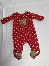 Baby girl Carter’s reindeer footed pajamas-size 3 months - £8.24 GBP