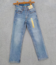 THEREABOUTS BOY JEAN SZ 8 SLIM STRAIGHT FIT LIGHT WASH BLUE JEANS ADJUST... - $9.99