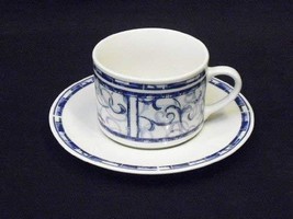 Oneida Breton Blue Cup &amp; Saucer New! - $12.86