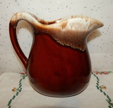 Vintage Brown Drip PITCHER~6.5&quot; Tall~Mc Coy Shawnee Hull Used USA~A1 Condition - £15.49 GBP