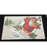 Christmas Postcard Santa Claus Christmas Delight Series Everyone&#39;s Vinta... - £13.06 GBP