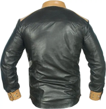 Men&#39;s Leather Shirt Real Lambskin Lederhemd Jacket Biker Slim Fit Cuir  - £79.82 GBP