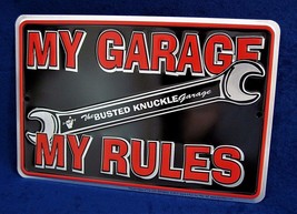 My Garage - My Rules - *Us Made* Embossed Sign - Man Cave Garage Bar Wall Decor - £12.66 GBP