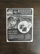 Vintage 1945 Ronson World&#39;s Greatest Lighter WWII Original Ad 324 - £5.41 GBP