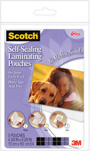 Scotch Self Sealing Laminating Pouches  4&quot;X6&quot; - $16.88