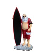 Santa Claus With Surfboard Life Size Christmas Statue - $1,988.01