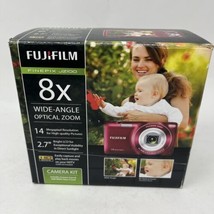 Fujifilm FinePix JZ100 14.0MP Digital Camera Red Compact W Box Charger M... - $116.64