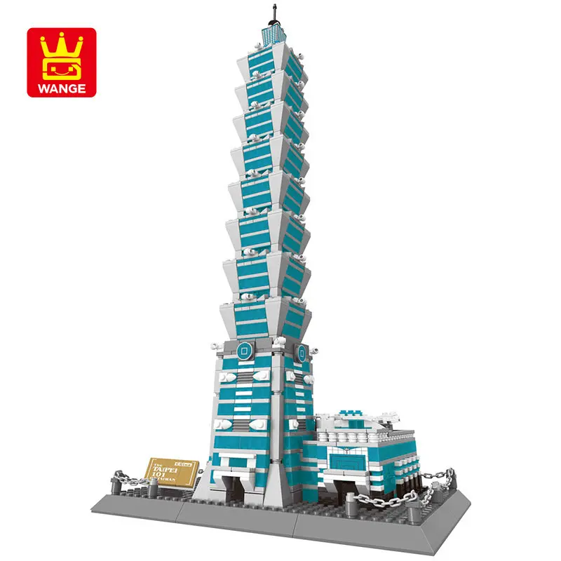 WANGE Chinese Taipei 101 Building Model Block World Famous Building Assembled - £77.53 GBP+