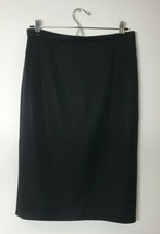 Calvin Klein Classifications Lined Black Career Wool Skirt Women&#39;s Size 12 - £14.17 GBP