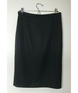 Calvin Klein Classifications Lined Black Career Wool Skirt Women&#39;s Size 12 - £14.12 GBP