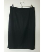 Calvin Klein Classifications Lined Black Career Wool Skirt Women&#39;s Size 12 - $18.06