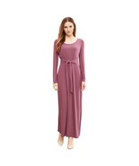 Roolee Mauve Tie Front Long Sleeve Maxi Dress - $34.65