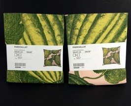 (Lot of 2) Ikea Parksallat Pillow Cushion Cover 20x20&quot; Light Pink/Green ... - £17.83 GBP
