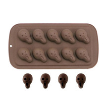 3 PCS Halloween Cartoon Baking Set Chocolate Mold(Skull) - £3.94 GBP