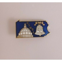 Vintage PSWBA Blue &amp; White With Liberty Bell Lapel Hat Pin - £4.25 GBP