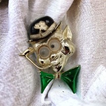 Leprechaun Brooch Beatrix Googly Eye Elf Pin Vintage St. Patrick&#39;s Day E... - £12.72 GBP