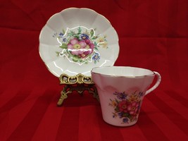  Elizabethan  Vintage Numbered 2313 Floral Fine Bone China Tea Cup And S... - $15.73