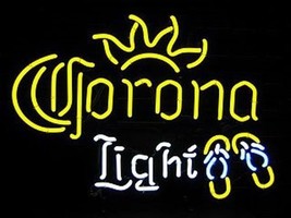 New Corona Light Flip Flops Beer Neon  Sign 20&quot;x16&quot; - £120.81 GBP