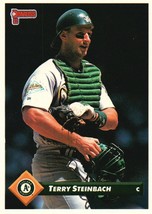 1993 Donruss Oakland Athletics Baseball Card #505 Terry Steinbach  - £1.37 GBP