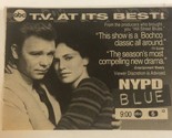 NYPD Blue Tv Series Print Ad Vintage David Caruso Amy Brenneman TPA3 - $5.93
