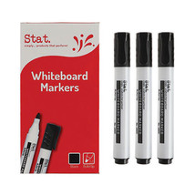 Stat 2.0mm Bullet Nib Whiteboard Marker (Box of 12) - Black - $409.82 MXN