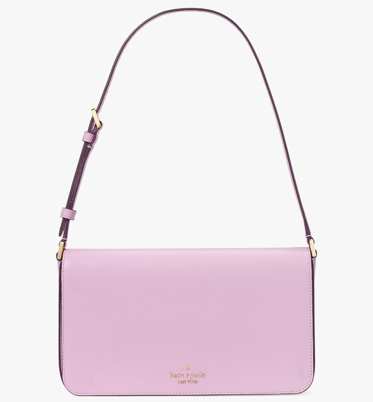 Kate Spade Staci Pink Leather Flap Shoulder Bag Berry Cream Purse KF371 NWT $329