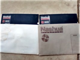 2 Vintage Nashua Floppy Disk 5.25&quot; Diskettes MD2D Double Density - £5.12 GBP
