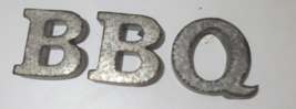 Galvanized Metal BBQ Each are 6&quot; Rustic Country Industrial Farmhouse 3D - $8.42