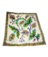 Vtg Galla Floral Hand Rolled Scarf Colorful 26 x 26 Boho Peasant Blended... - £10.45 GBP