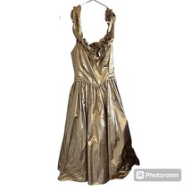 Gunne Sax by Jessica McClintock Juniors 7 Metallic Gold Sleeveless Dress - £48.91 GBP