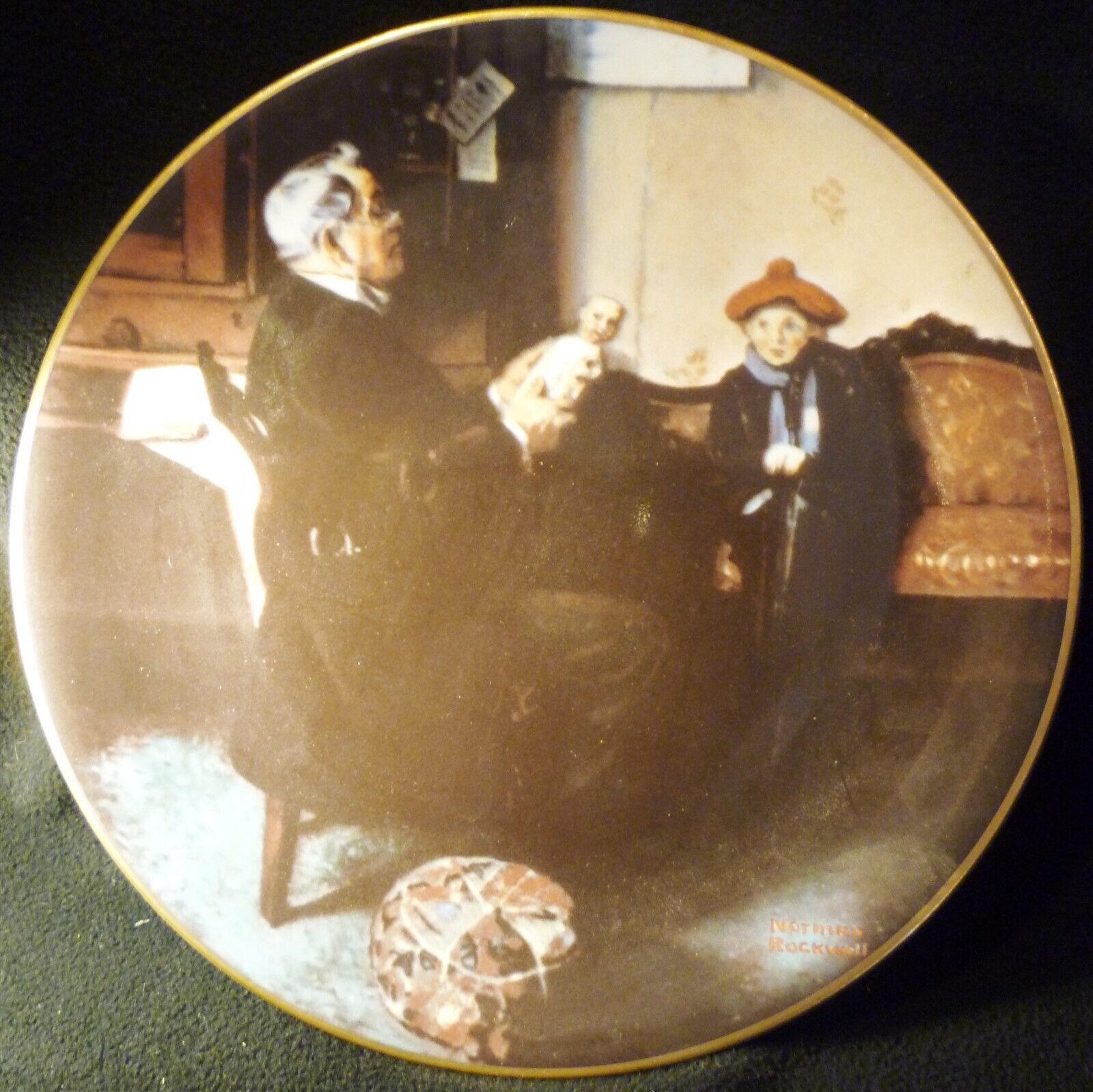 ROYALWOOD CHINA COLLECTIBLE PLATE NORMAN ROCKWELL&#39;S &#39;THE DOCTOR AND THE ... - $4.00