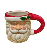 Santa Coffee Mug Christmas Cup Curly Hair and Beard Holly Stoned Sleepy ... - $197.21 MXN