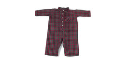 RALPH LAUREN Infant Baby Boy Girl Classic Red Plaid Romper Jumper One Piece 6M - £8.48 GBP