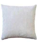 Wide Wale Corduroy 18x18 Oyster Throw Pillow, with Polyfill Insert - £31.93 GBP