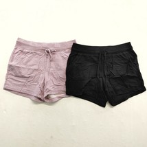 32° Cool Women&#39;s 2 Pack Pull On Shorts Size XS Black Pink Cotton Blend  - £8.55 GBP